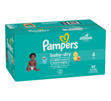 Image 4 of product Pampers - Baby-Dry Diapers, Size 4, 92 units