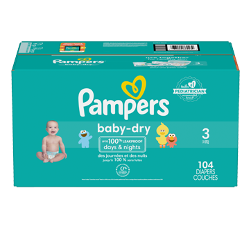 Image 6 of product Pampers - Baby Dry Diapers Size 3, 104 units