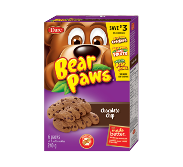 Bear Paws Soft Cookies, 240 g, Chocolate Chip