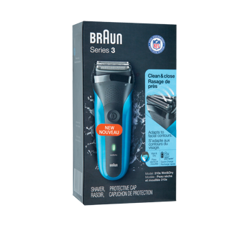 Braun Series 3 310 Electric Shaver, Wet & Dry Razor for Men, Black/Blue -  ASDA Groceries