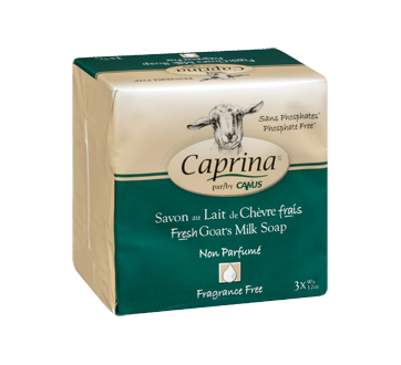 Image 2 of product Caprina - Fresh Goat's Milk Soap, Fragrance free, 3 X 90 g