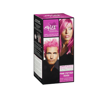 Splat Complete Kit, Pink Fetish Hair Color, Semi-Permanent Hair Dye with  Bleach