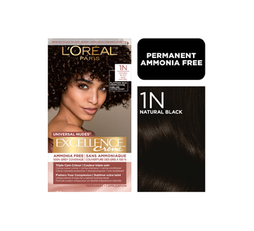 Image 2 of product L'Oréal Paris - Excellence Crème Universal Nudes Hair Color Ammonia Free, 1 unit 1N - Natural Black