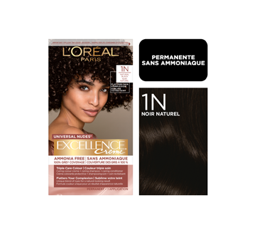 Image 3 of product L'Oréal Paris - Excellence Crème Universal Nudes Hair Color Ammonia Free, 1 unit 1N - Natural Black