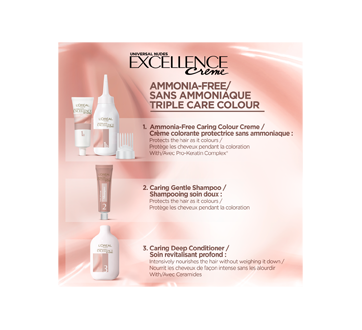 Image 5 of product L'Oréal Paris - Excellence Crème Universal Nudes Hair Color Ammonia Free, 1 unit 1N - Natural Black