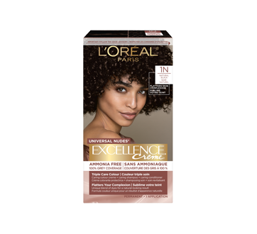 Image 8 of product L'Oréal Paris - Excellence Crème Universal Nudes Hair Color Ammonia Free, 1 unit 1N - Natural Black