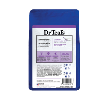 Image 2 du produit Dr Teal's - Bain de trempage au sel d'Epsom pur apaisement et sommeil, lavande, 1,36 kg