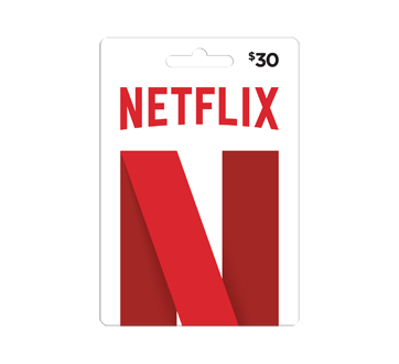 Carte-cadeau Netflix de 30$, 1 unité – Incomm : Cartes divertissement