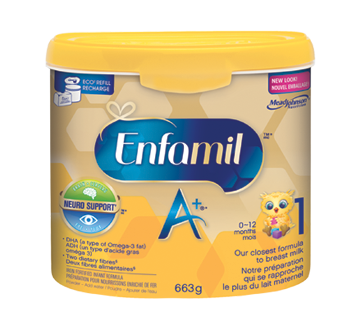 Enfamil A+ contenant de préparation lactée, 663 g – Enfamil A+ : Lait  maternisé
