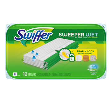 Sweeper linges humidifiés, 12 unités – Swiffer : Nettoyant