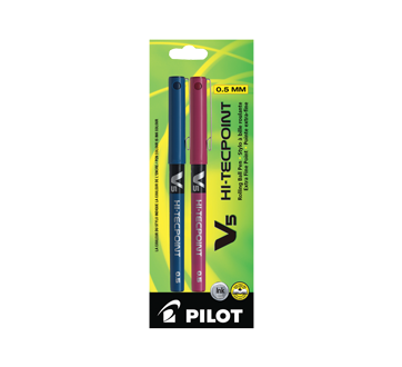 Pilot - Stylos à bille roulante Hi-Tecpoint Grip V5, pointe rétractable,  noirs, paq./12