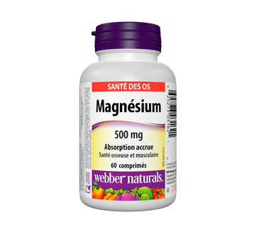 Magnésium absorption accrue 500 mg, 60 unités