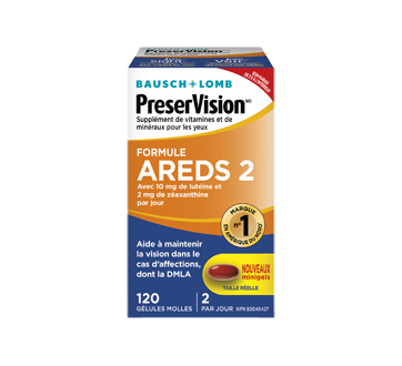 Image 2 du produit Bausch and Lomb - PreserVision formule Areds 2 supplément de vitamines et de minéraux pour les yeux, 120 unités