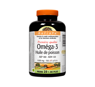 Oméga–3 huile de poisson, 120 unités – Holista : Bien-être
