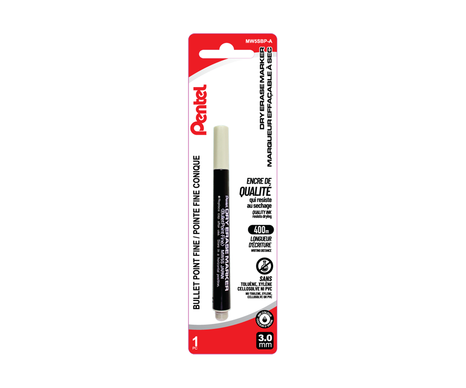 Marqueur Effaçable à Sec 3,0 Mm, Noir, 1 Unité – Pentel : Instruments D 