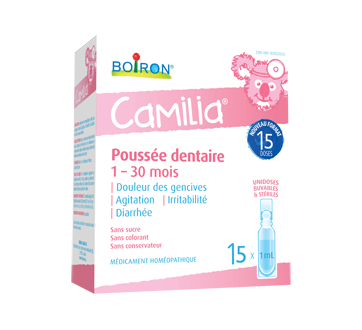 Camilia dent bébé Boiron dosette - Poussées dentaires - Homéopathie