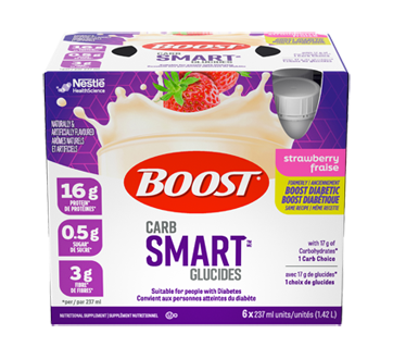 Boost Diabétique supplément traditionnel, fraise, 6 x 237 ml