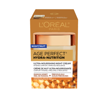 Age Perfect Hydra-Nutrition crème de nuit ultra-nourrissante, pour peau mature et très sèche, anti-âge, miel de manuka + huiles précieuses, 50 ml