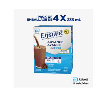 Image 2 du produit Ensure - Protéine Max 20 g substitut de repas, chocolat, 4 x 235 ml