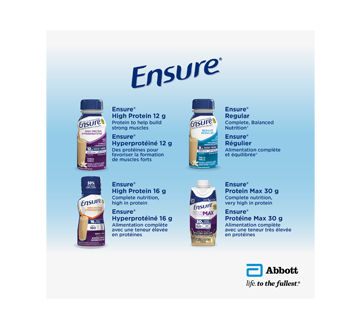 Image 10 du produit Ensure - Protéine Max 20 g substitut de repas, chocolat, 4 x 235 ml