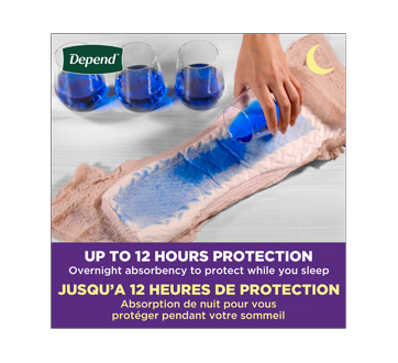 Image 2 du produit Depend - Fresh Protection sous-vêtements d'incontinence de nuit pour femmes, rosée - moyens, 15 unités