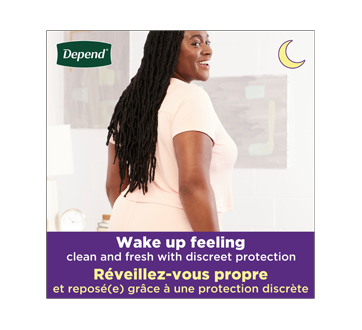 Image 5 du produit Depend - Fresh Protection sous-vêtements d'incontinence de nuit pour femmes, rosée - moyens, 15 unités