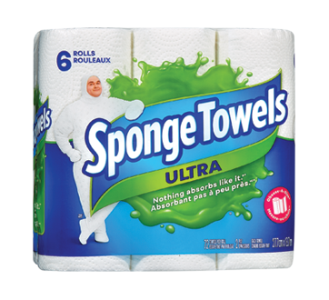 Essuie-tout ultra, 6 unités – Sponge Towels : Essuie-tout