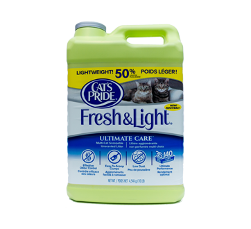 Fresh & Light litière agglométante, 4,54 kg, non parfumée