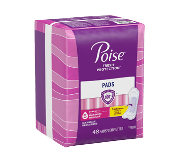 Image 2 du produit Poise - Serviettes d'incontinence, flux maximal, régulières, 48 unités