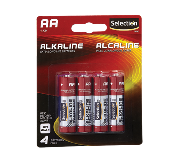 Piles alcalines AA, 4 unités – Selection : Pile et batterie
