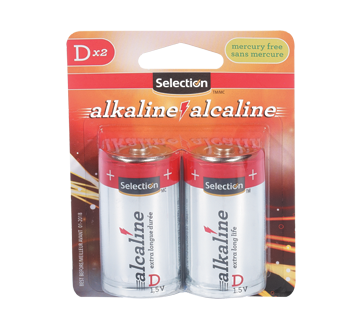 Pile alcaline D, 2 unités – Selection : Pile et batterie standard