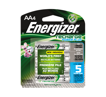 Piles AAA rechargeables Energizer Recharge Power Plus - Emballage de X  Paquet de 4 piles 