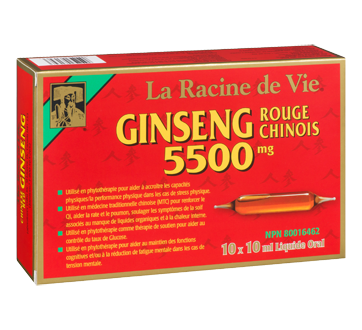 Image 2 du produit La Racine de Vie - Ginseng Rouge Chinois 5500mg, 10 x 10ml