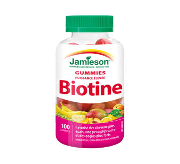 Biotine en gummies puissance élevée, 100 unités