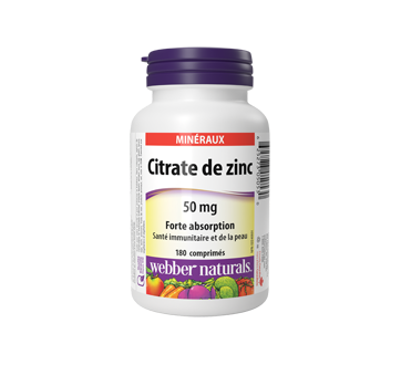 Citrate de zinc 50 mg, 180 unités