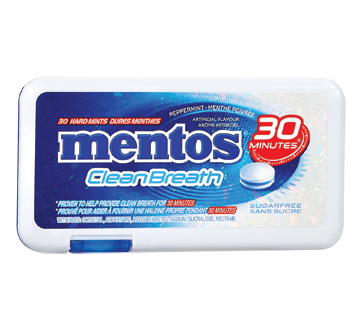 Mentos Clean Breath, menthe poivrée, 30 unités