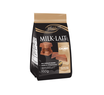 Carrés chunky au chocolat au lait, 160 g