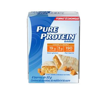 Barre protéinée, 6 x 50 g, caramel à l'érable – Pure Protein