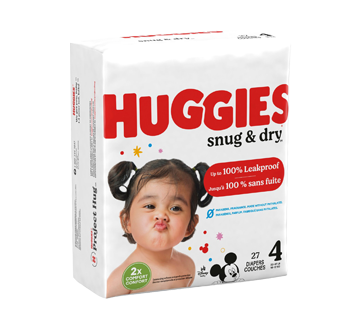 Image 2 du produit Huggies - Snug & Dry couches pour bébés, taille 4, 27 unités