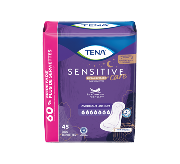 Image 9 du produit Tena - Sensitive Care Extra Coverage serviettes de nuit, 45 unités