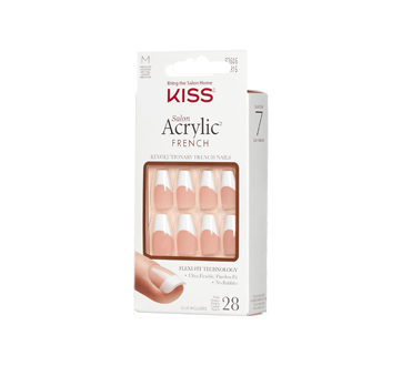 Image 4 du produit Kiss - Salon Acrylic ongles manicure française, Je t'aime - moyens, 28 unités