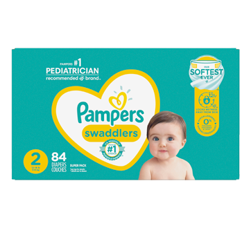 Swaddlers couches taille 2, 84 unités – Pampers : Couche