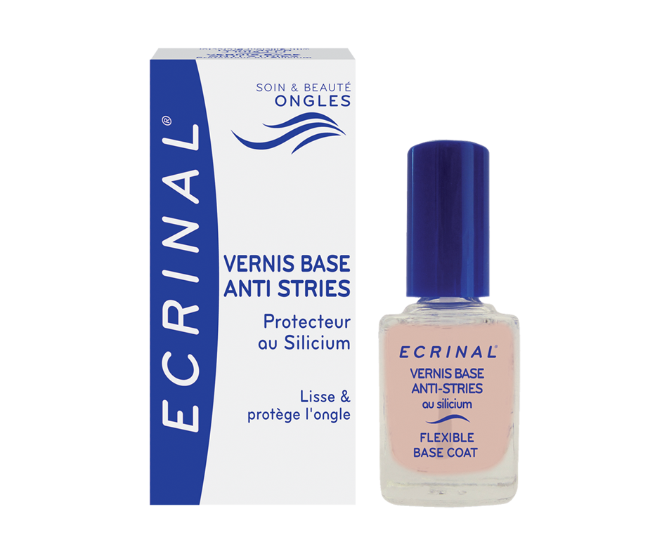 Vernis base anti-stries au silicium, 10 ml – Ecrinal : Soin des ongles ...