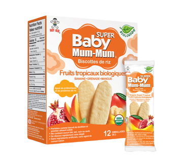 Image 2 du produit Hot-Kid - Baby Mum-Mum gaufrettes de dentition douces, fruits tropicaux, 24 unités