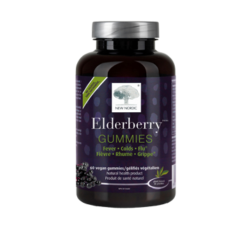 Elderberry gélifiés végétalien, 60 unités