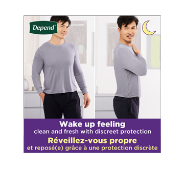 Fresh Protection sous-vêtement d'incontinence de nuit pour hommes,  petits-moyens - gris, 16 unités – Depend : Incontinence