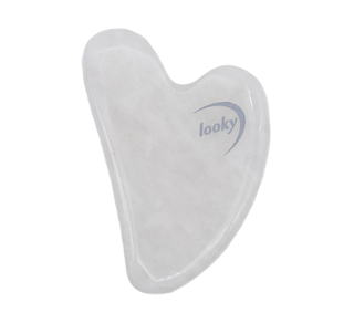 Gua Sha rouleau pour le visage, jade blanc, 1 unité