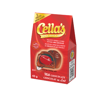 Cerises recouvertes de chocolat au lait, 43 g