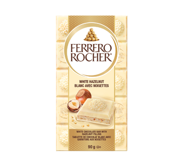 Ferrero Rocher Barre de chocolat blanc, 90 g – Ferrero : Barre grand format