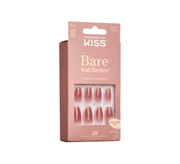 Image 2 du produit Kiss - Bare but Better ongles à pression, Nude Nude - moyens, 28 unités